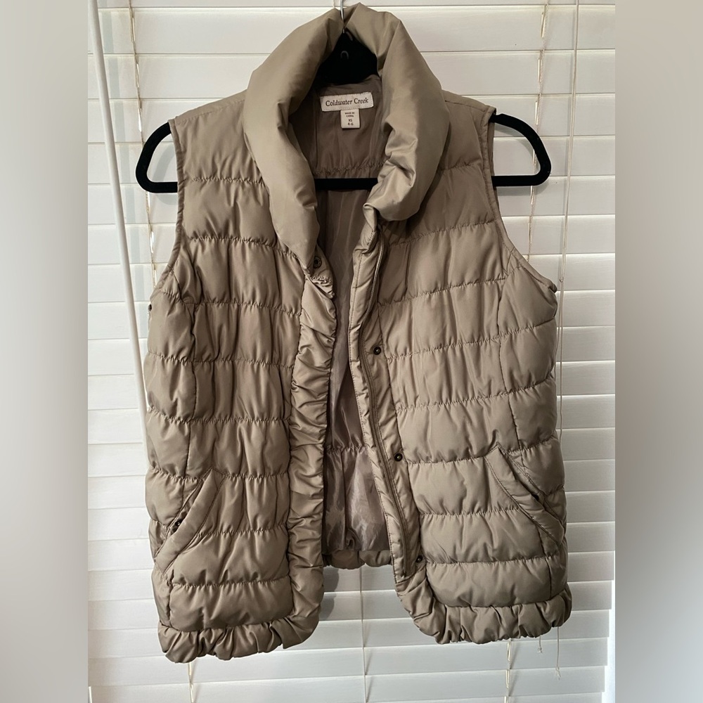 Accepting offers- Coldwater Creek Women's Beige Puffer Vest